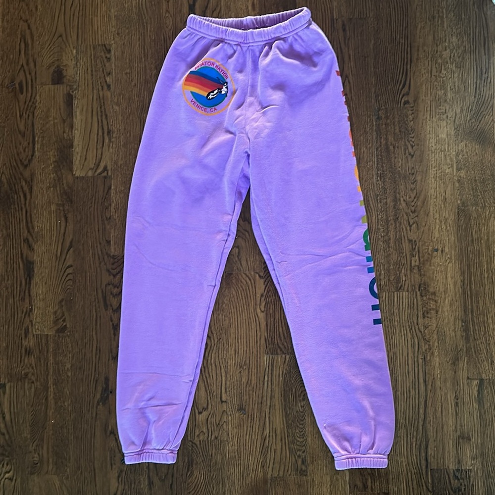 Aviator Nation Purple Sweatpants NWT Small - Picture 5 of 10